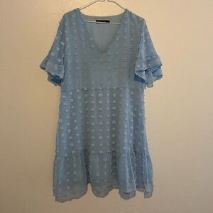Light blue textured dress